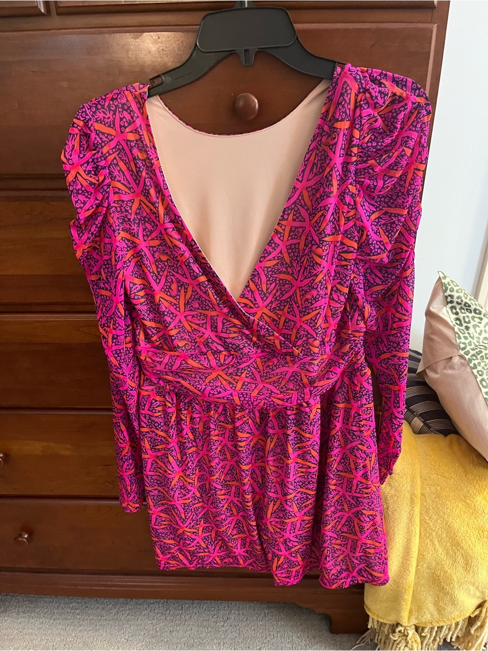 Lily Pulitzer Fuchsia Preslie Long Sleeve Romper - Picture 4 of 6